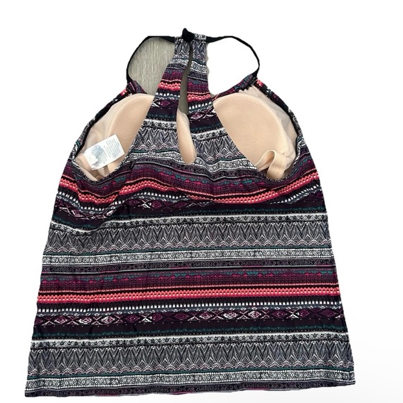 Women’s Kona Sol Tankini Top With Geometric Pattern Size Small - Picture 2 of 3